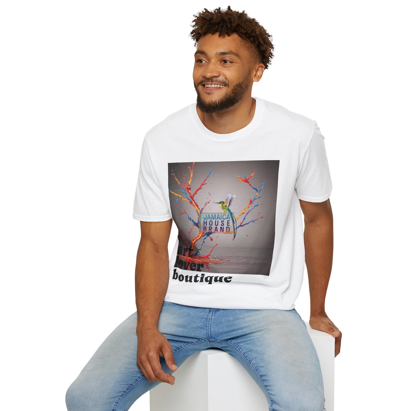 Art Lover Unisex Softstyle T-Shirt, Colorful Graphic Tee, Gift for Art Enthusiasts, Streetwear, Creative Expression