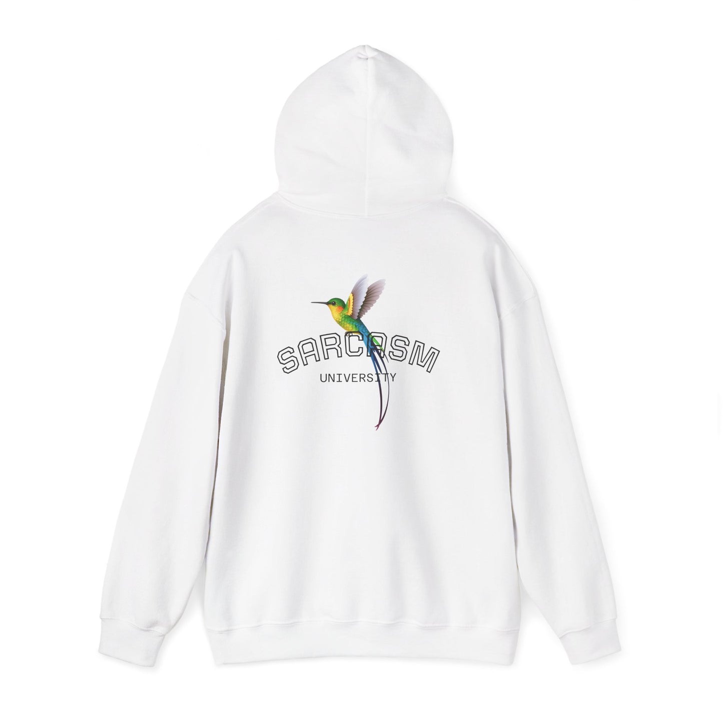 Sarcasm University Hooded Sweatshirt - Unisex Heavy Blend Hoodie, Funny Gift for Friends, Cozy Loungewear, Casual Style, Best for Birthdays