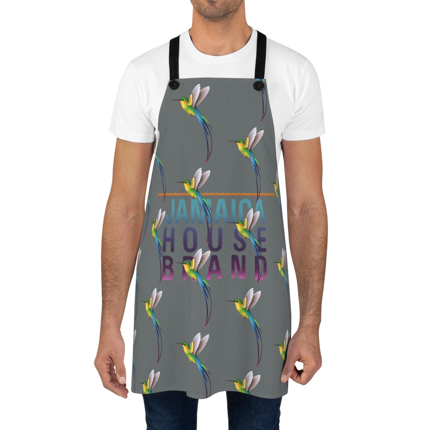 Tropical Floral Apron with House Brand Design | Cooking Gift, Kitchen Decor, Chef's Apron, Housewarming Present, Unique Cooking Wear