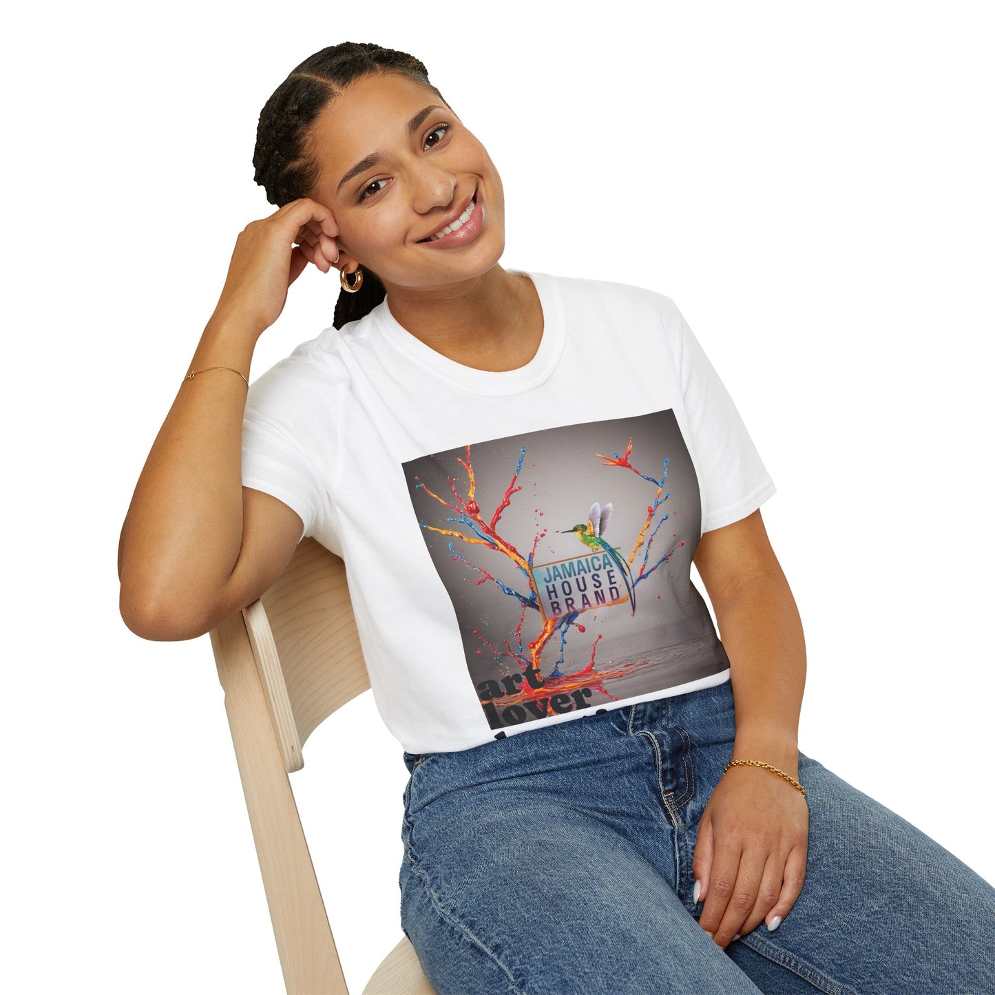 Art Lover Unisex Softstyle T-Shirt, Colorful Graphic Tee, Gift for Art Enthusiasts, Streetwear, Creative Expression