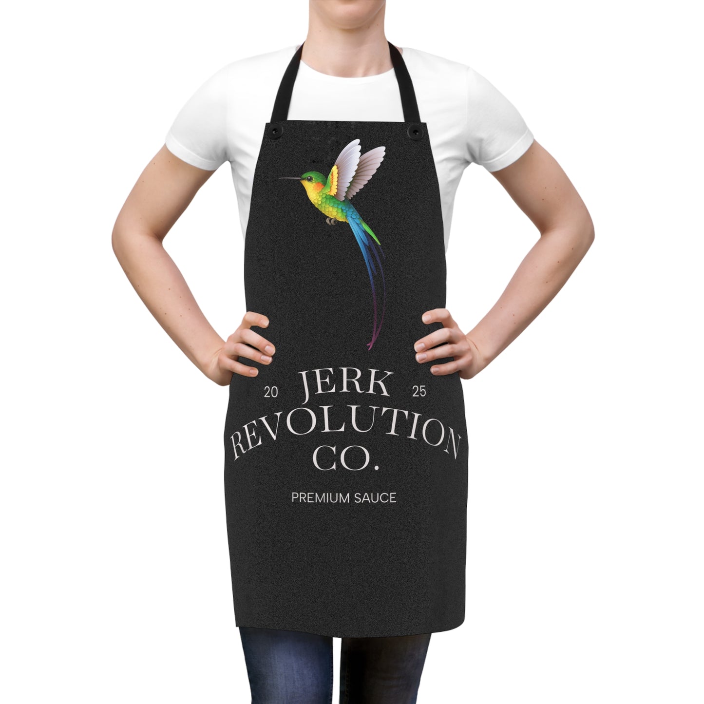 Apron with Humming Bird Design and Jerk Revolution