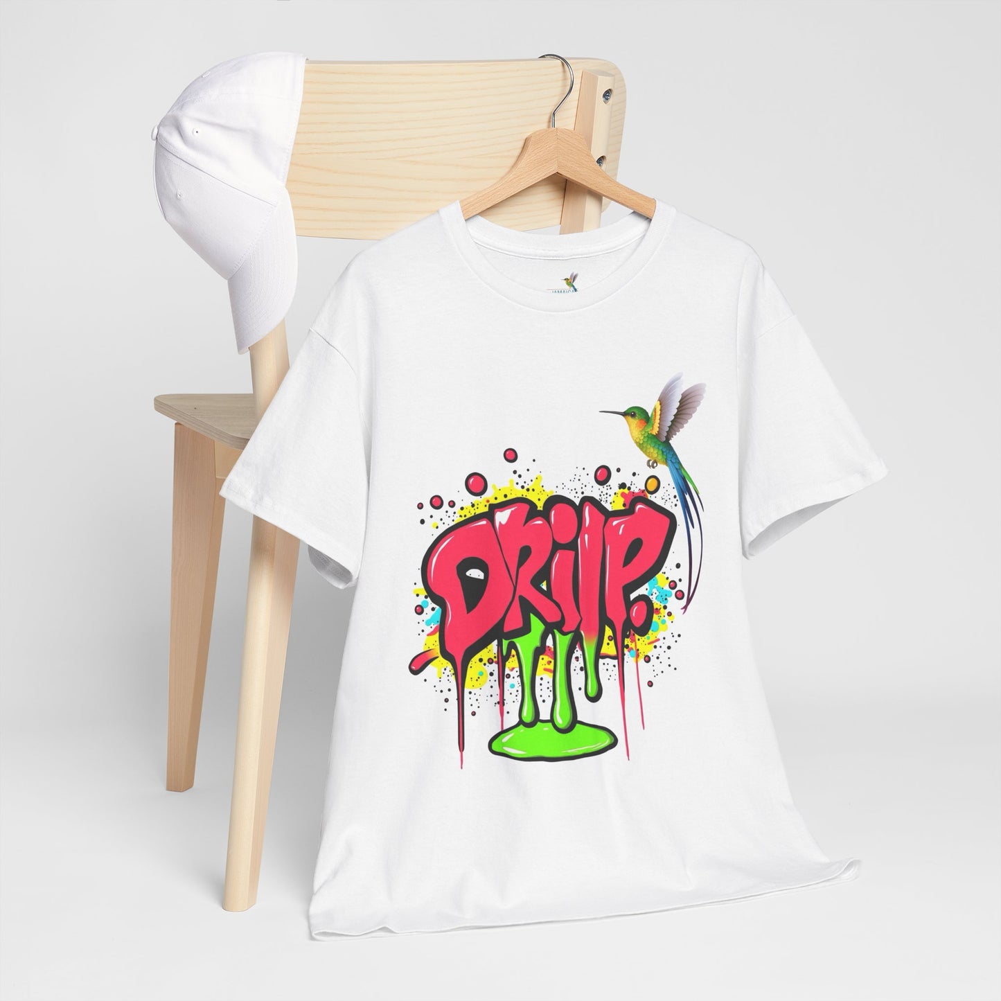 Graffiti Tee - Bold Street Style Unisex Heavy Cotton Shirt with Dripping Paint Design