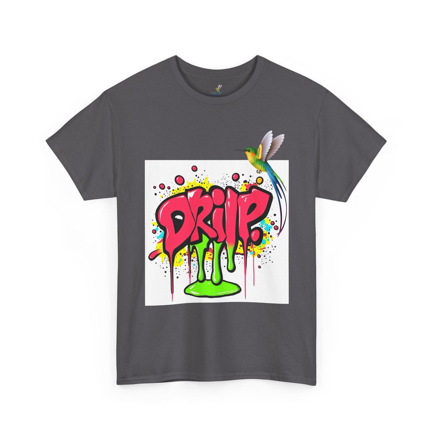 Graffiti Tee - Bold Street Style Unisex Heavy Cotton Shirt with Dripping Paint Design