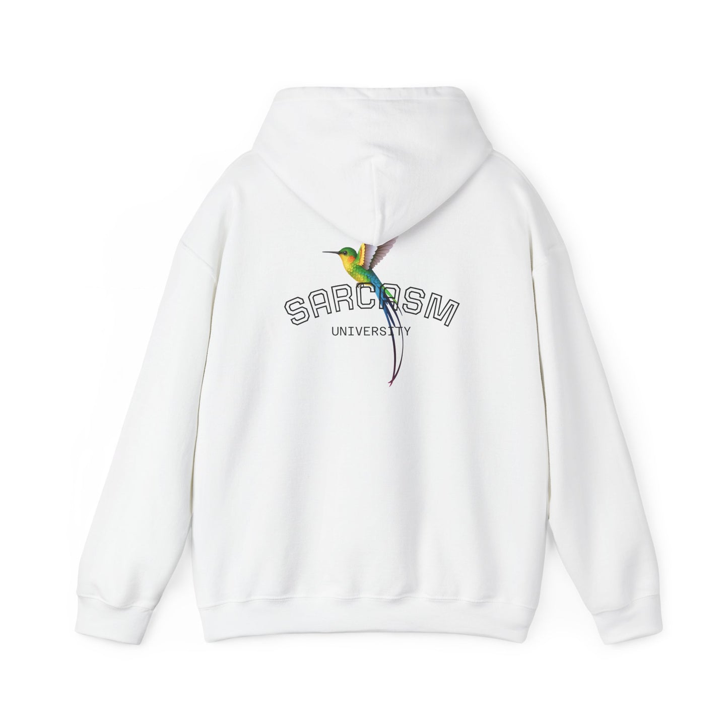 Sarcasm University Hooded Sweatshirt - Unisex Heavy Blend Hoodie, Funny Gift for Friends, Cozy Loungewear, Casual Style, Best for Birthdays