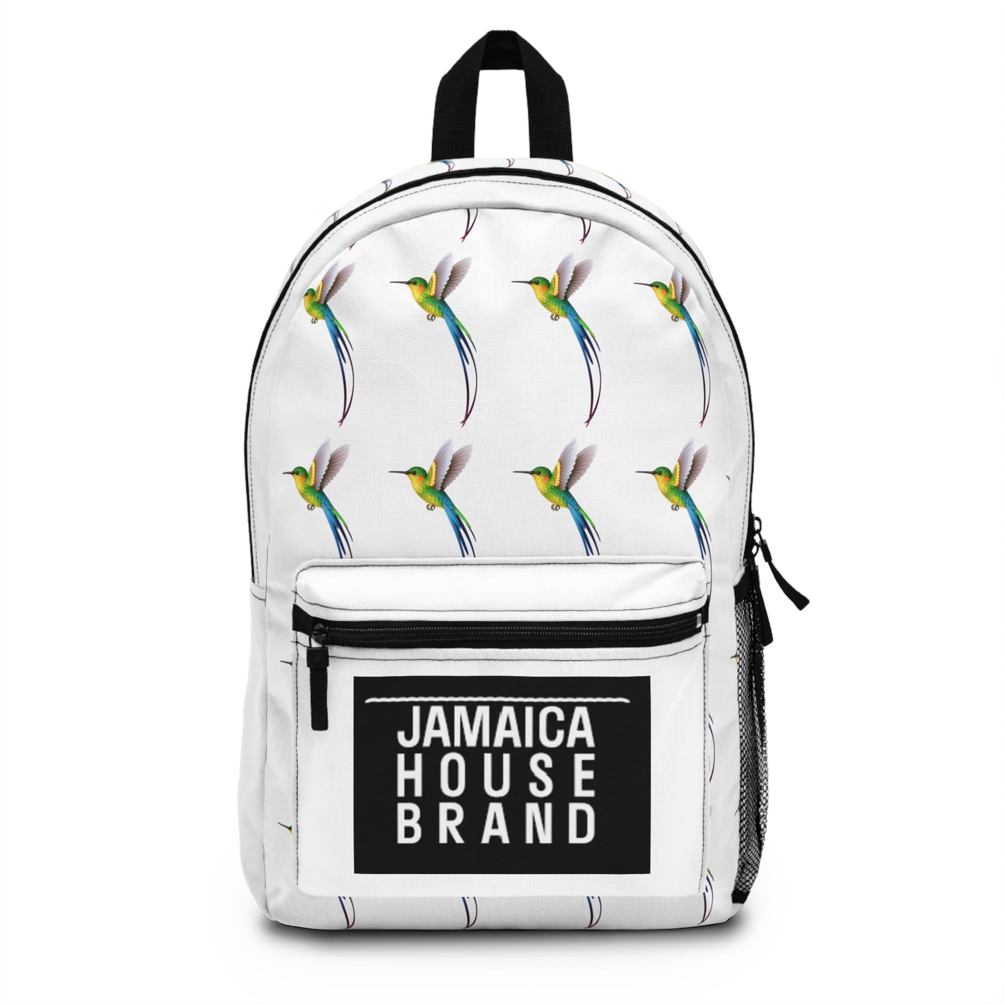 Jamaican Hummingbird Backpack, Artistic Daypack, Casual School Bag, Nature Lover's Pack, Unique Travel Bag, Eco-Friendly Rucksack