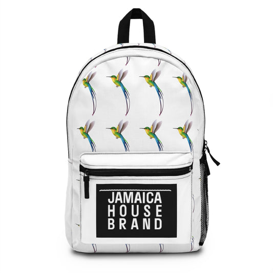 Jamaican Hummingbird Backpack, Artistic Daypack, Casual School Bag, Nature Lover's Pack, Unique Travel Bag, Eco-Friendly Rucksack
