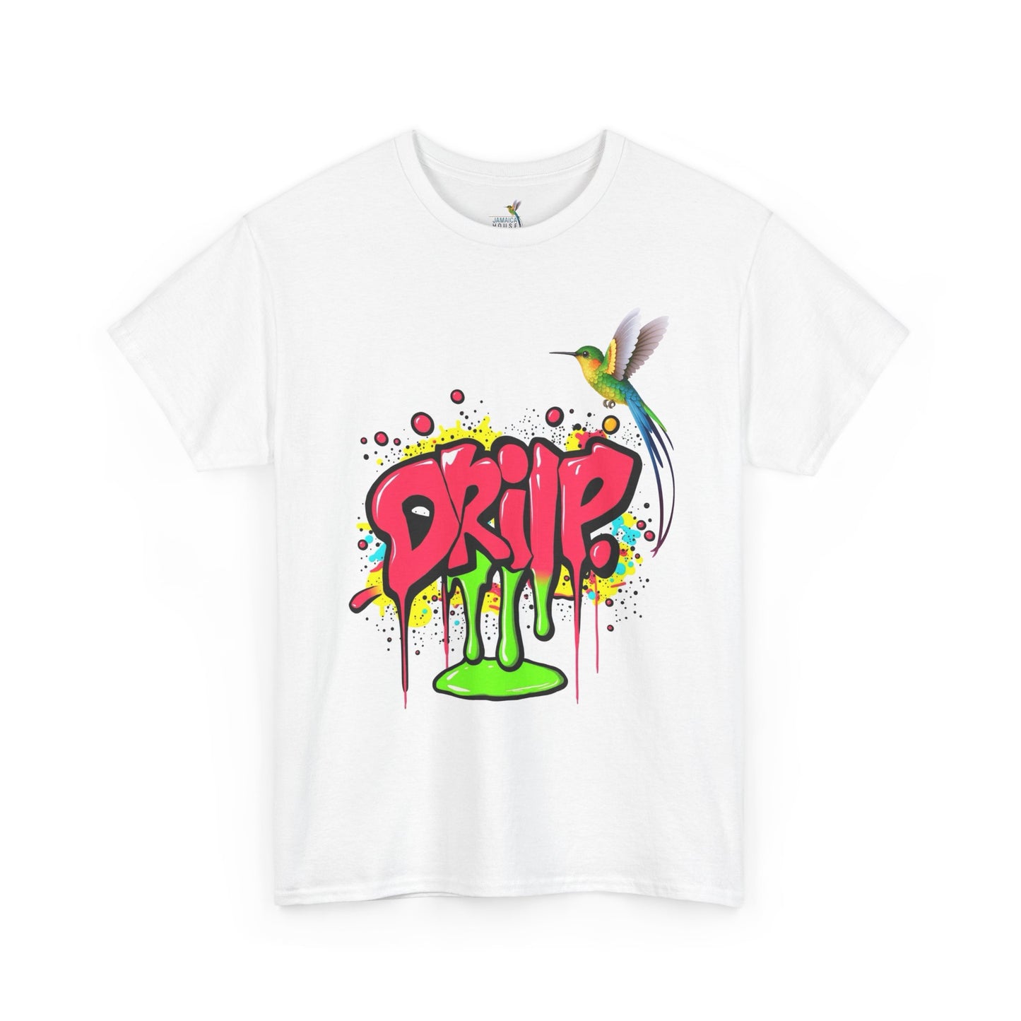 Graffiti Tee - Bold Street Style Unisex Heavy Cotton Shirt with Dripping Paint Design