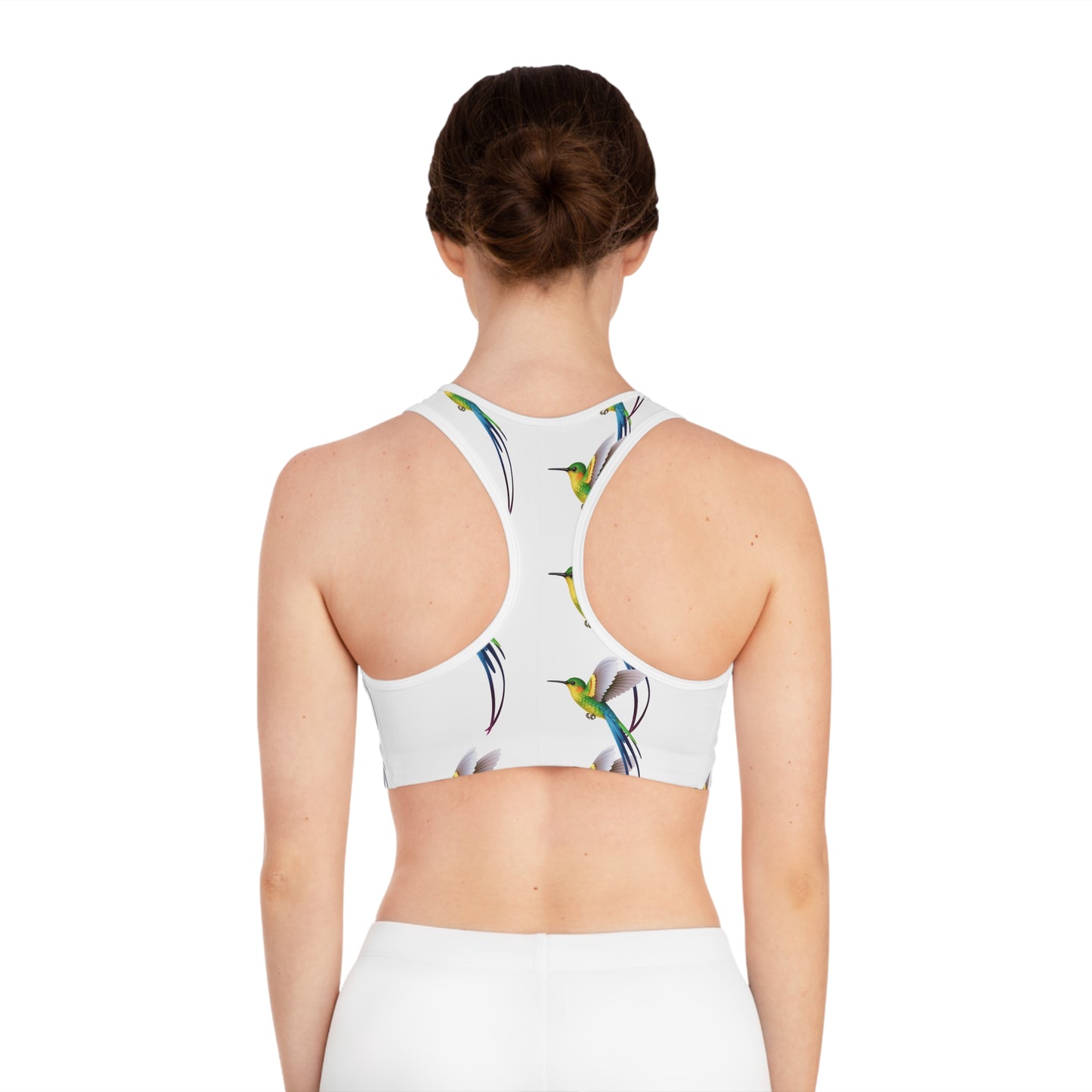 Colorful Hummingbird Sports Bra | Activewear, Workout Gear, Fitness Apparel, Yoga, Gifts for Her