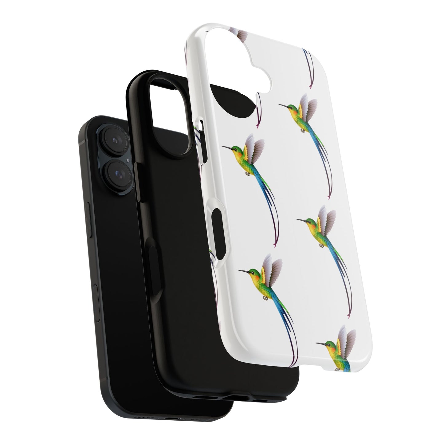 Colorful Hummingbird Phone Case, Tough Cases for Bird Lovers, Nature-Themed Protectors, Gifts for Her, Eco-Friendly Designs