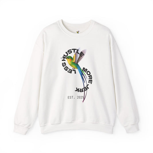 Hustle More Crewneck Sweatshirt | Unisex Pullover, Casual Sweatshirt, Cozy Apparel, Gift for Motivated Friends