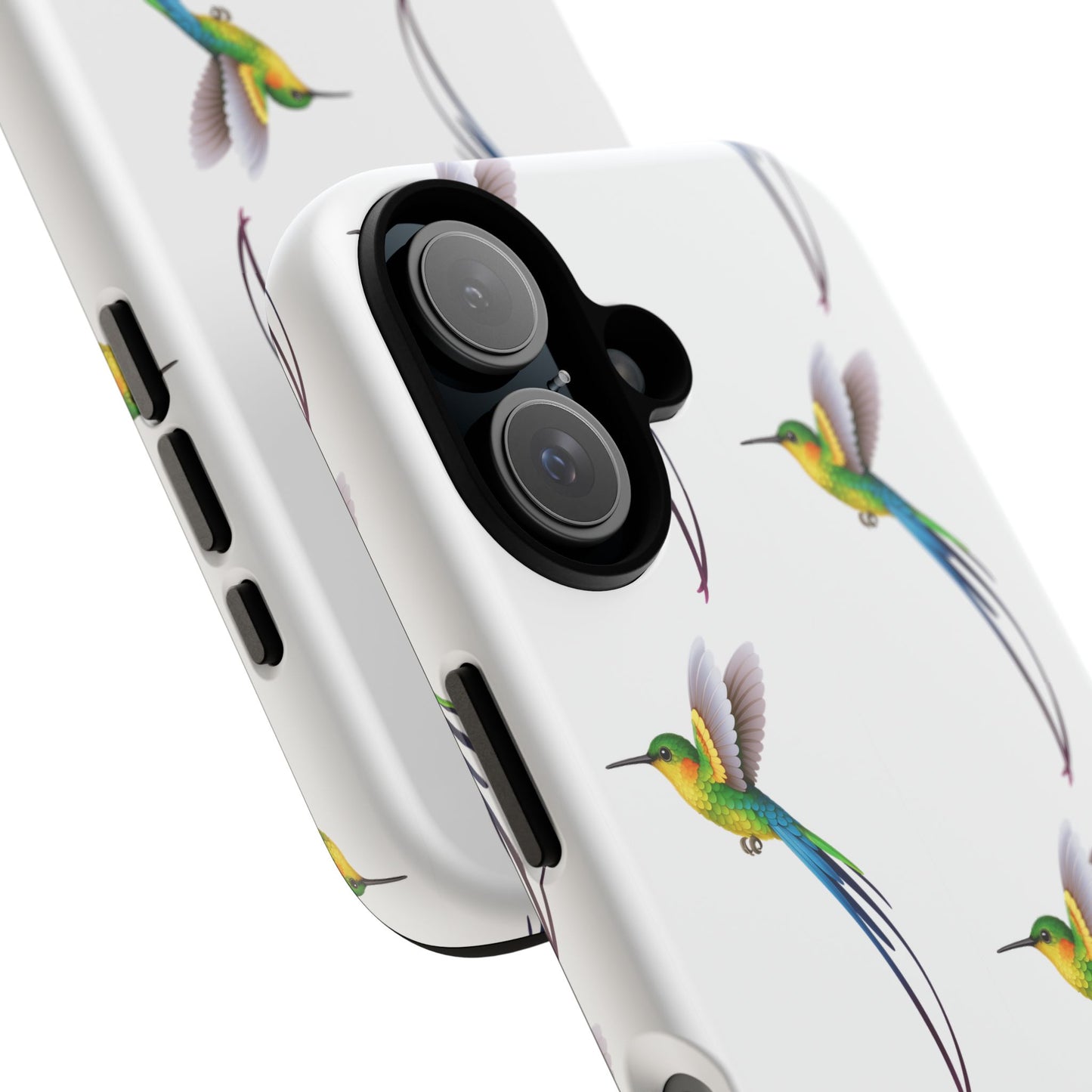 Colorful Hummingbird Phone Case, Tough Cases for Bird Lovers, Nature-Themed Protectors, Gifts for Her, Eco-Friendly Designs