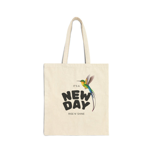 Eco-Friendly Motivational Cotton Canvas Tote Bag, Inspirational Gift, Everyday Carry, Shopping Companion, Sustainable Style
