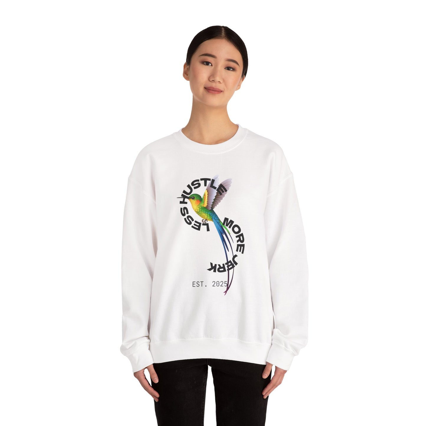 Hustle More Crewneck Sweatshirt | Unisex Pullover, Casual Sweatshirt, Cozy Apparel, Gift for Motivated Friends