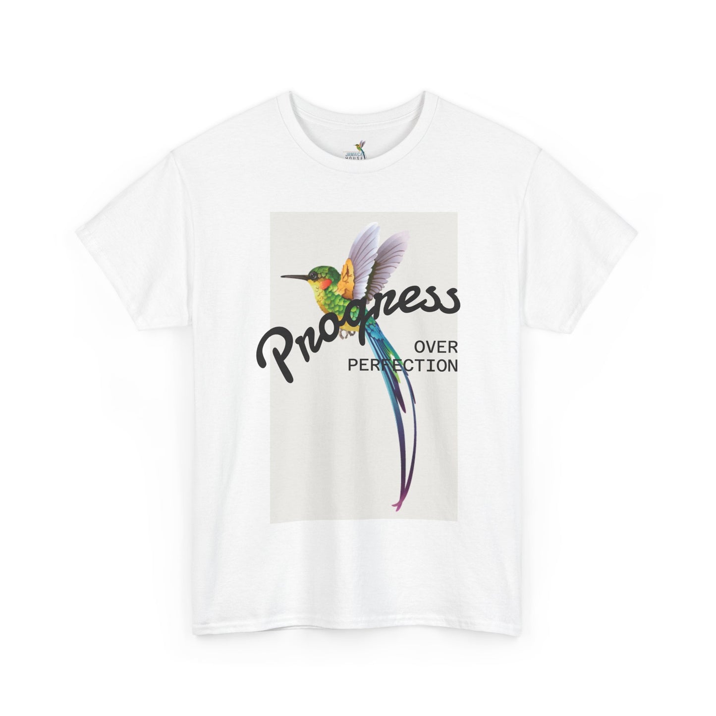 Unisex Heavy Cotton Tee with Hummingbird Design | Progress Over Perfection, Inspiration Tee, Motivational T-Shirt, Gift for Nature [...]
