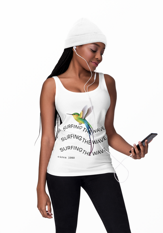 Surfing Vibes Unisex Jersey Tank Top, Summer Essential, Beachwear, Gift for Surfers, Lightweight Casual Wear