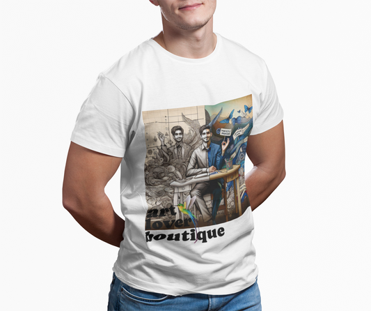 Artistic Unisex Oversized Boxy Tee - Creative Casual Wear, Street Style, Graphic Art T-Shirt, Gift for Art Lovers, Summer Fashion