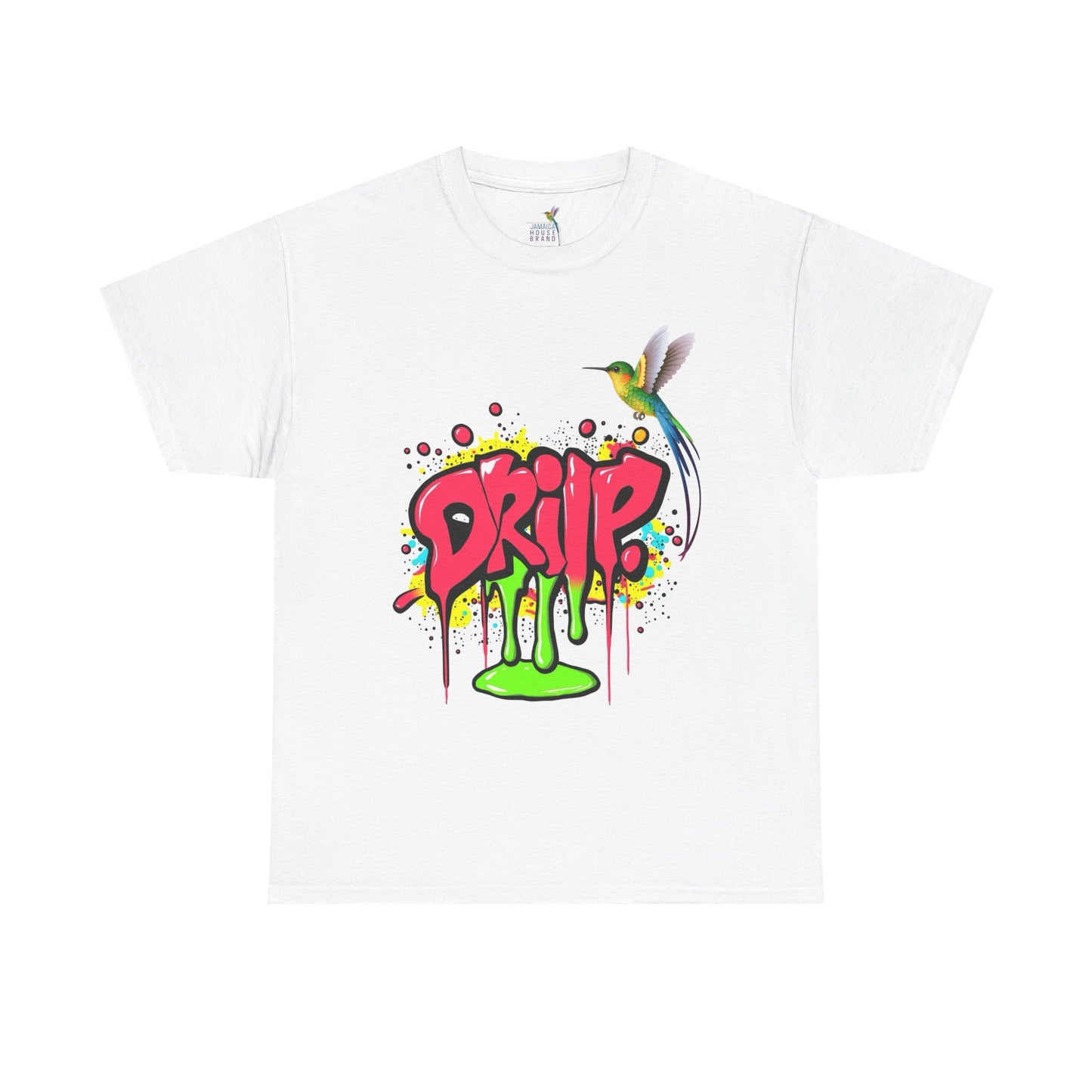 Graffiti Tee - Bold Street Style Unisex Heavy Cotton Shirt with Dripping Paint Design