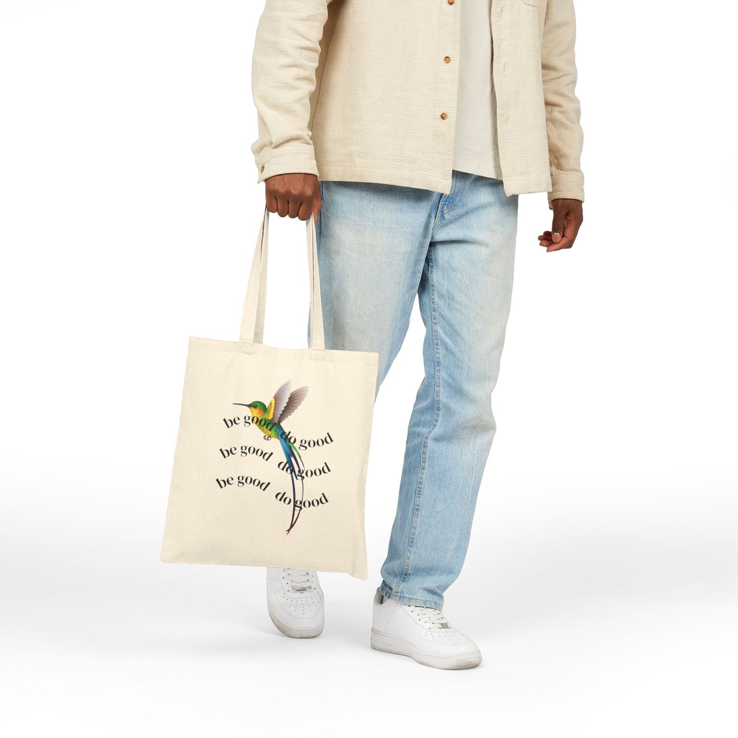 Eco-Friendly Motivational Cotton Canvas Tote Bag, Inspirational Gift, Everyday Carry, Shopping Companion, Sustainable Style