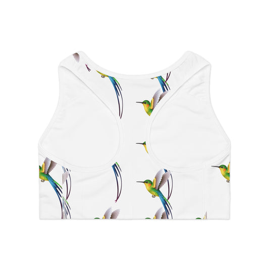 Colorful Hummingbird Sports Bra | Activewear, Workout Gear, Fitness Apparel, Yoga, Gifts for Her