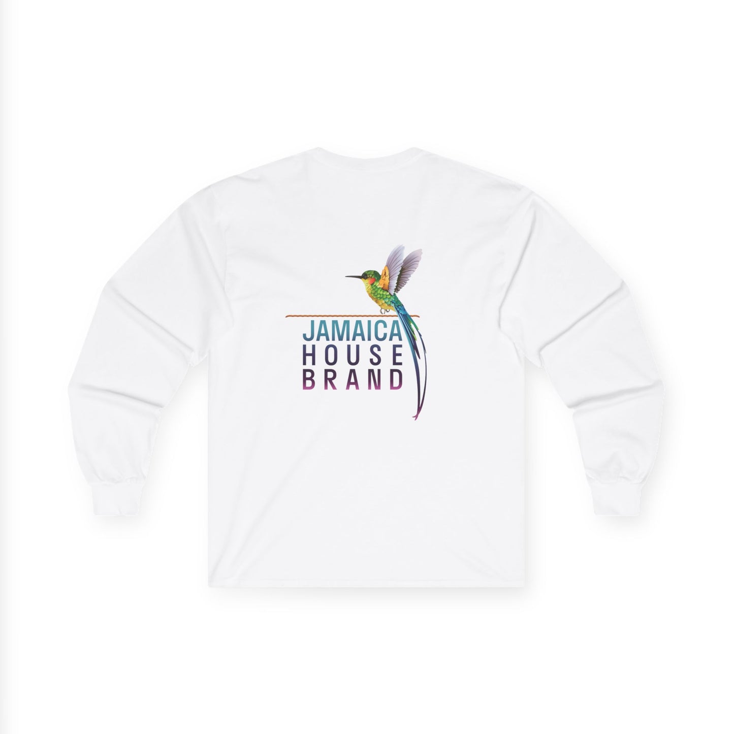Jamaica House Brand Long Sleeve Tee, Casual Unisex Shirt, Beachwear, Travel Apparel, Gift for Jamaicans, Summer Style