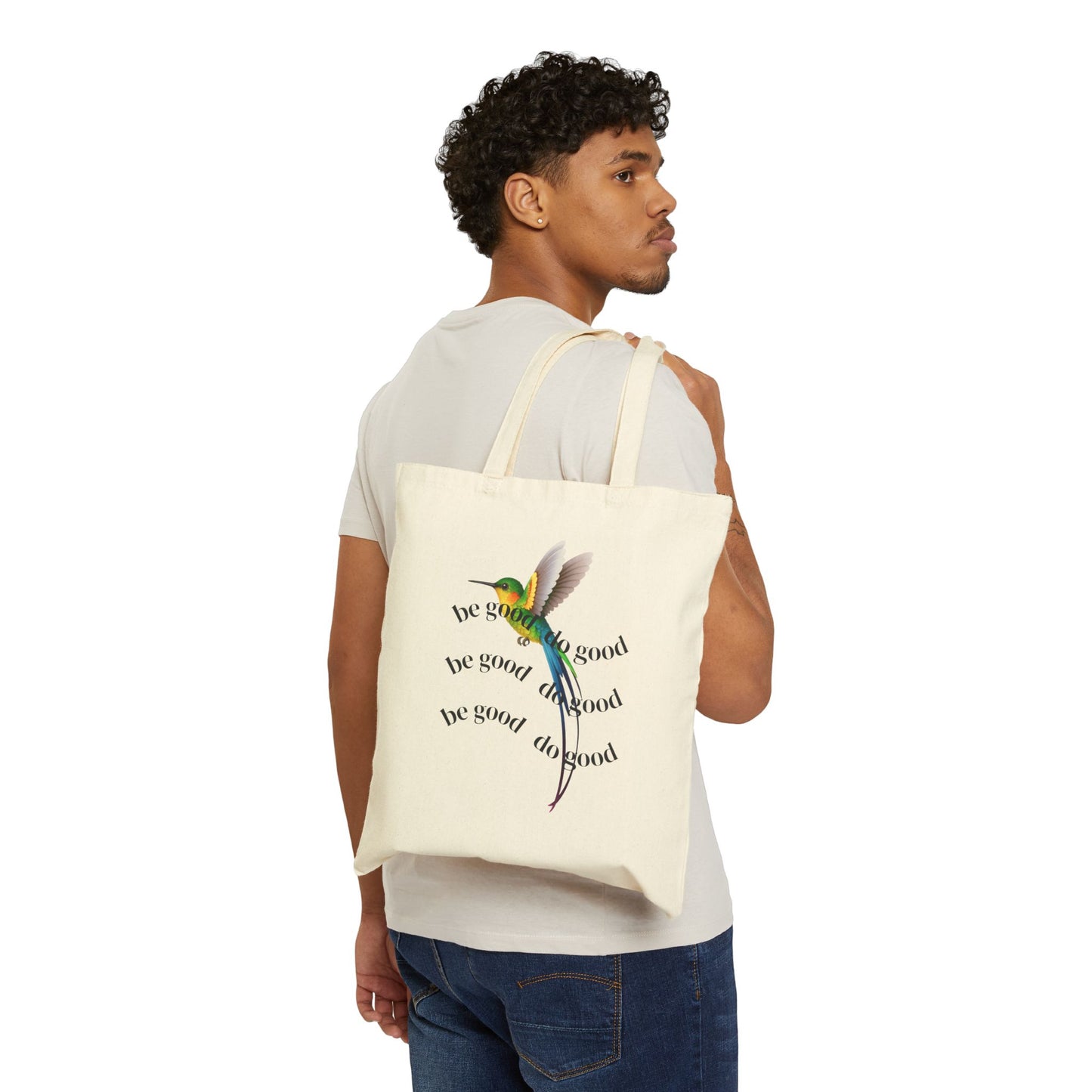 Eco-Friendly Motivational Cotton Canvas Tote Bag, Inspirational Gift, Everyday Carry, Shopping Companion, Sustainable Style