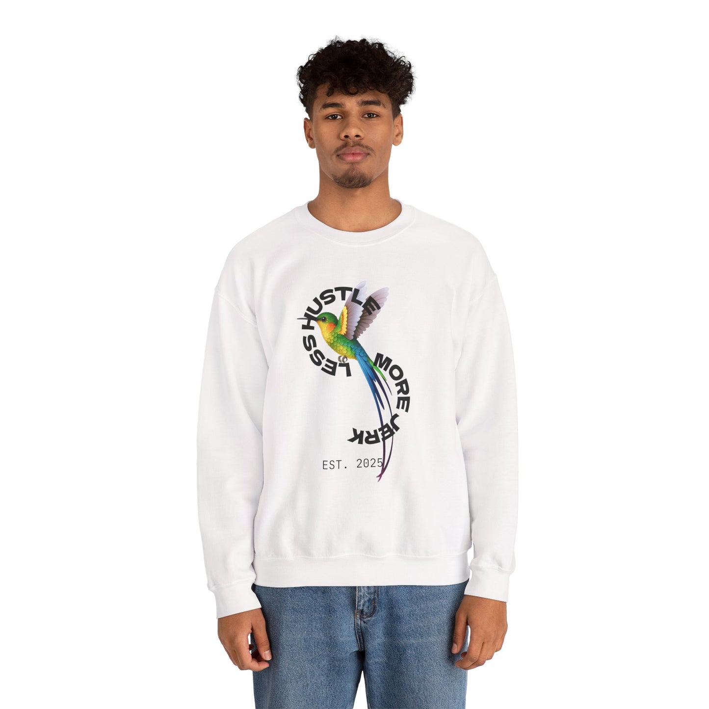 Hustle More Crewneck Sweatshirt | Unisex Pullover, Casual Sweatshirt, Cozy Apparel, Gift for Motivated Friends