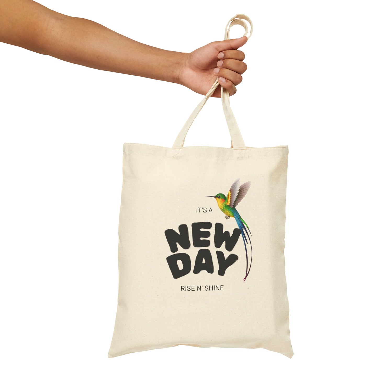 Eco-Friendly Motivational Cotton Canvas Tote Bag, Inspirational Gift, Everyday Carry, Shopping Companion, Sustainable Style