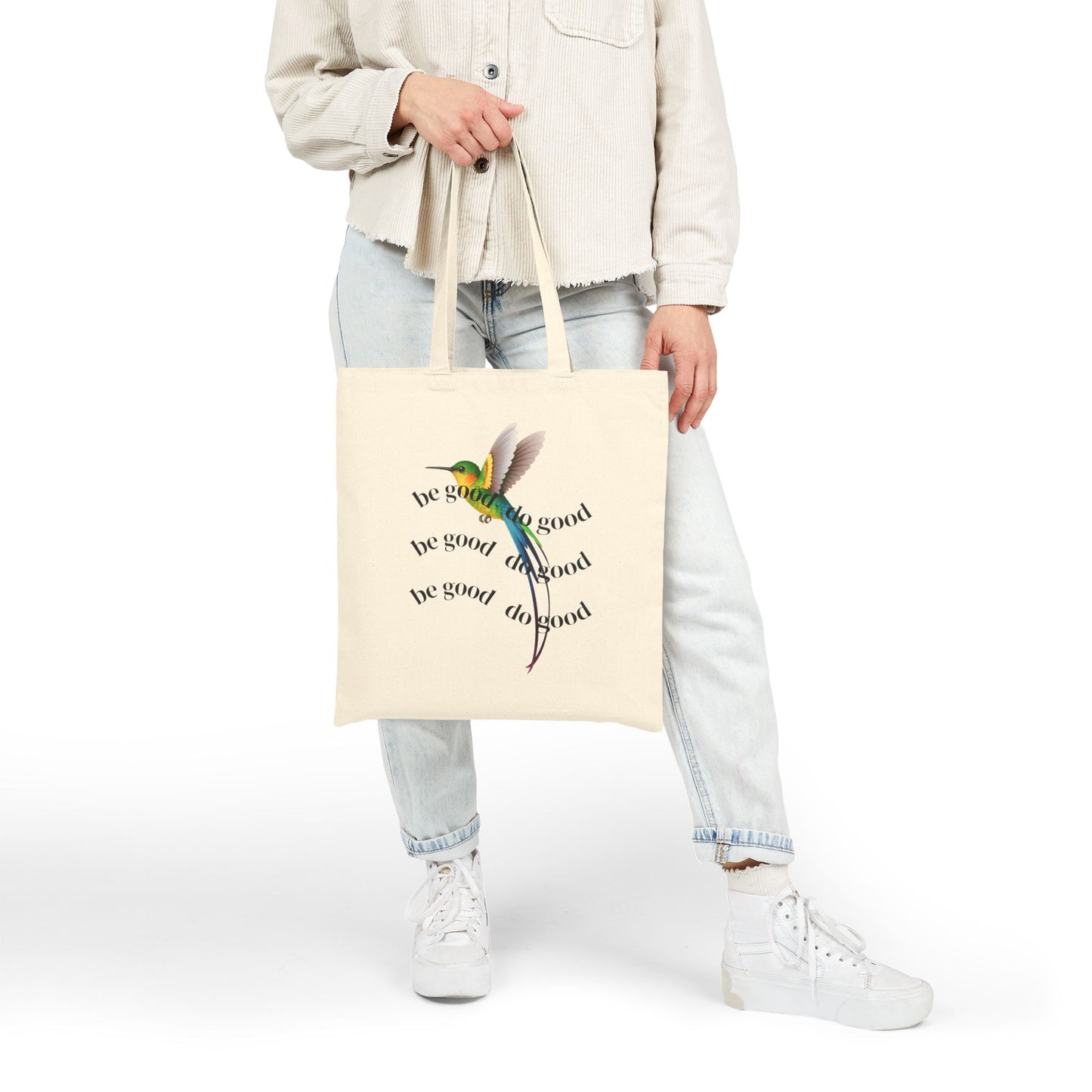 Eco-Friendly Motivational Cotton Canvas Tote Bag, Inspirational Gift, Everyday Carry, Shopping Companion, Sustainable Style