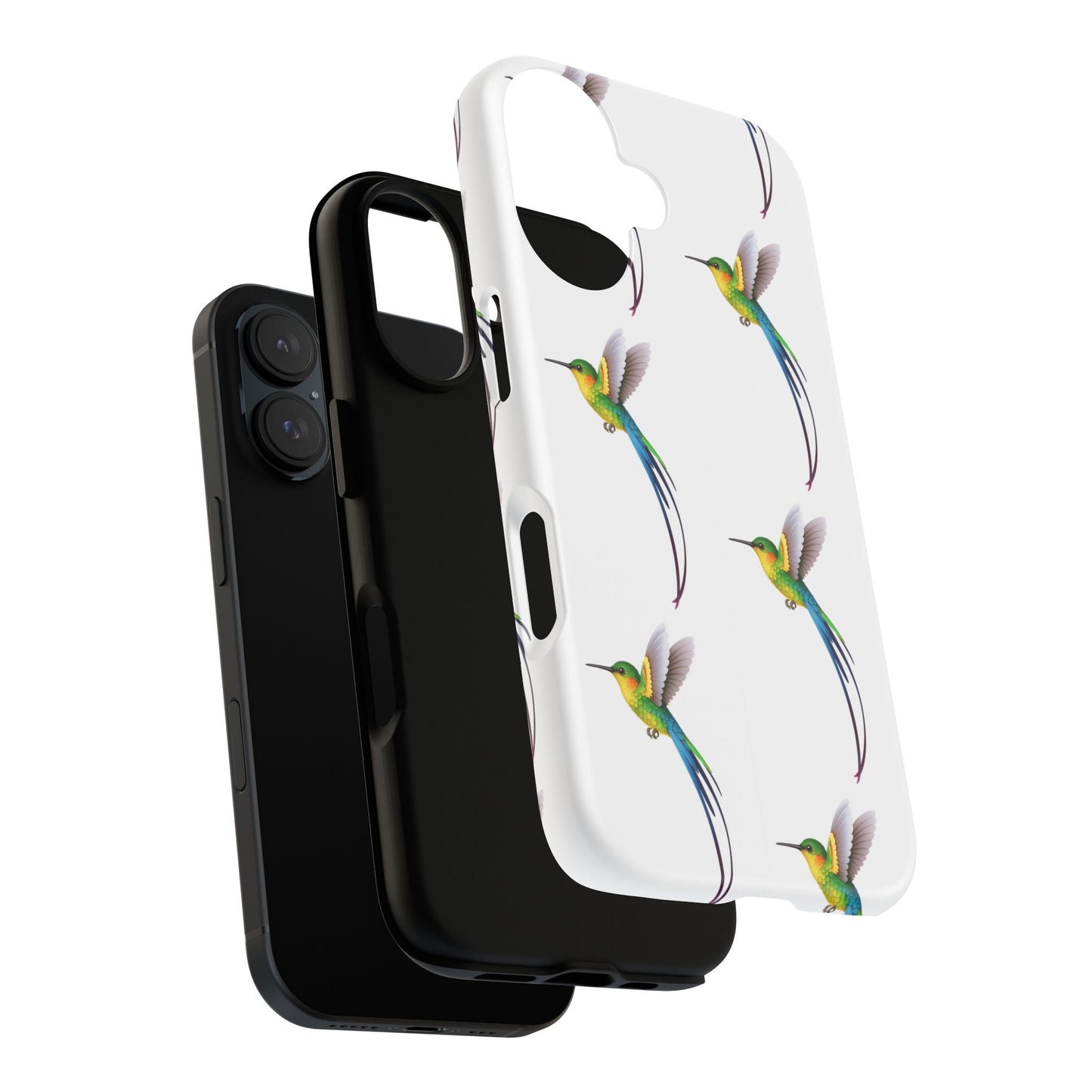 Colorful Hummingbird Phone Case, Tough Cases for Bird Lovers, Nature-Themed Protectors, Gifts for Her, Eco-Friendly Designs