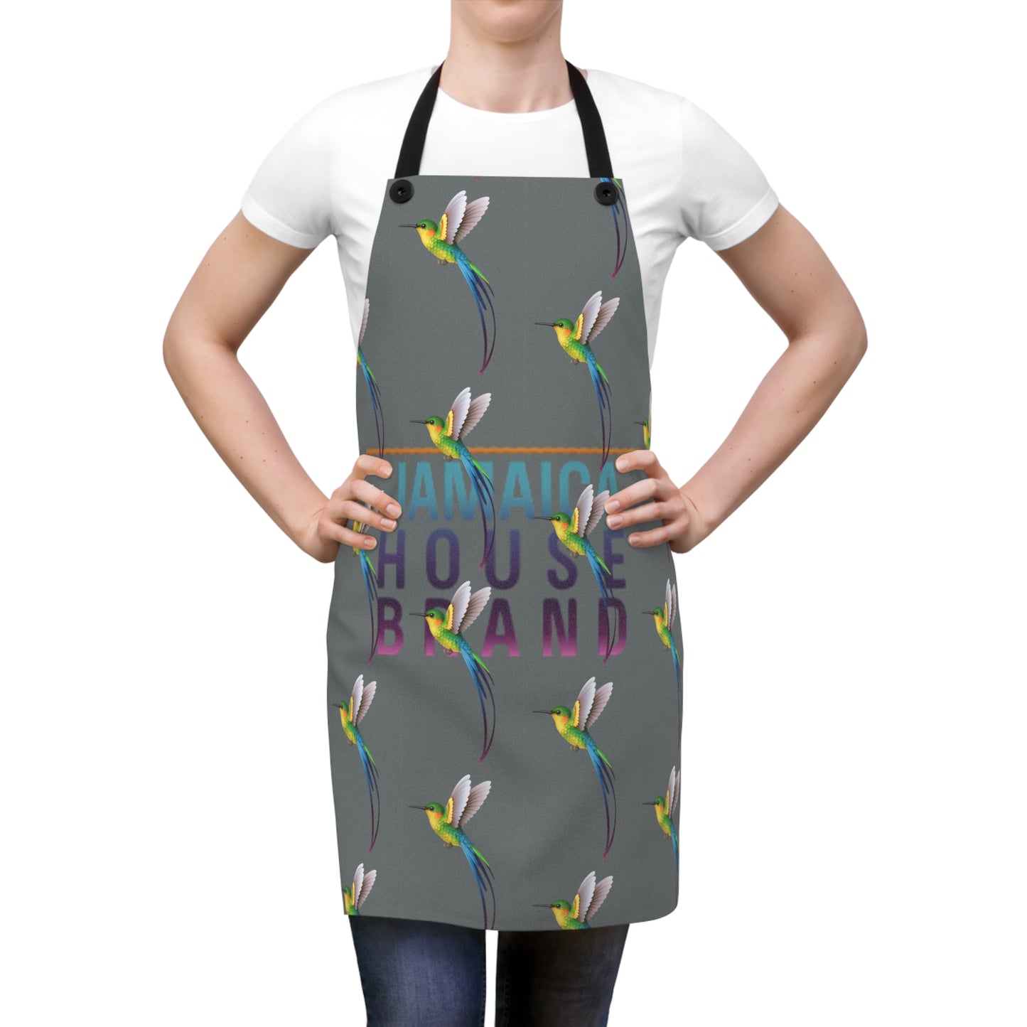 Tropical Floral Apron with House Brand Design | Cooking Gift, Kitchen Decor, Chef's Apron, Housewarming Present, Unique Cooking Wear